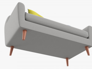 Modern 2-Seat Sofa With Pillows 03 3D Модель