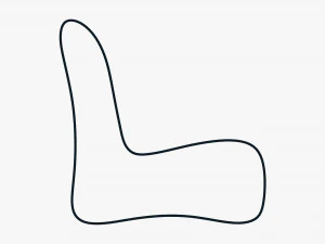 Modern Chair Plastic 3D Model