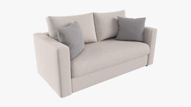 Modern Sofa 2-Seat With Pillows 01 3D मॉडल .c4d .max .obj .3ds .fbx .stl .blend