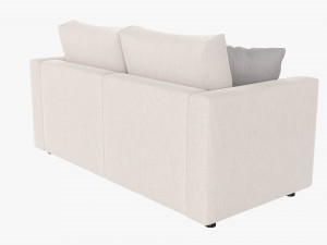 Modern Sofa 2-Seat With Pillows 01 3D मॉडल