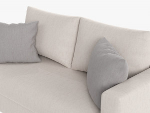 Modern Sofa 2-Seat With Pillows 01 3D मॉडल
