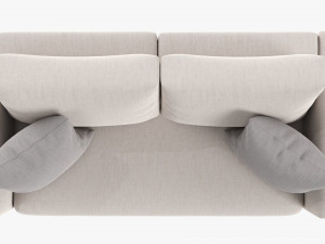 Modern Sofa 2-Seat With Pillows 01 3D मॉडल