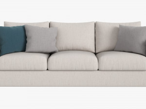 Modern Sofa 3-Seat With Pillows 01 3D Модель