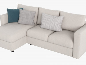 Modern Sofa With Chaise Longue Modello 3D
