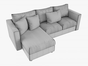 Modern Sofa With Chaise Longue Modello 3D