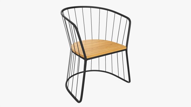 Outdoor Chair 02 3D Model .c4d .max .obj .3ds .fbx .stl .blend 