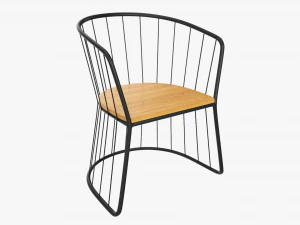 Cadeira ao ar livre 02 Modelo 3D