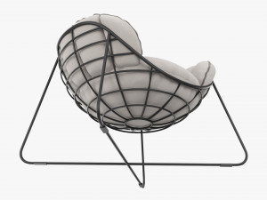 Outdoor Garden Chair With Cushion Modello 3D