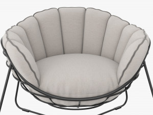 Outdoor Garden Chair With Cushion Modello 3D