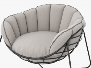 Outdoor Garden Chair With Cushion Modello 3D