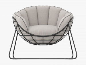 Outdoor Garden Chair With Cushion Modello 3D