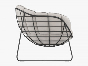 Outdoor Garden Chair With Cushion Modello 3D