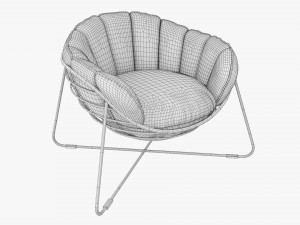Outdoor Garden Chair With Cushion Modello 3D