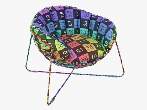 Outdoor Garden Chair With Cushion Modello 3D
