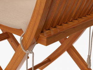 Outdoor Wooden Table With 4 Chairs 3D 모델