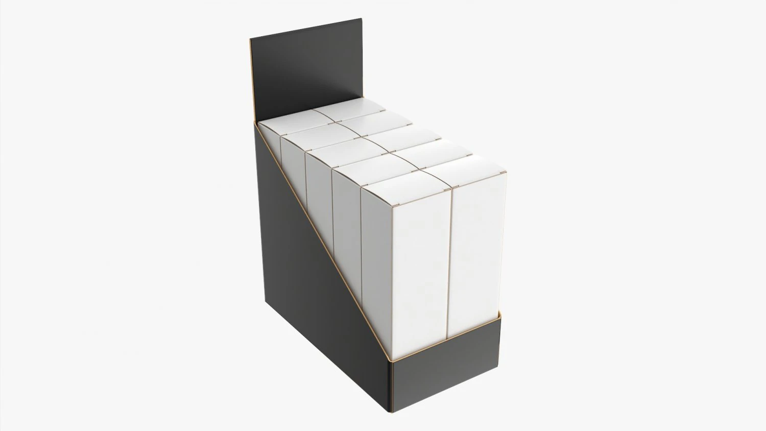 Paper Boxes With Tray Set 02 3D Model .c4d .max .obj .3ds .fbx .stl .blend 