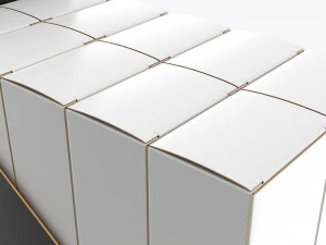 Paper Boxes With Tray Set 02 3D Model