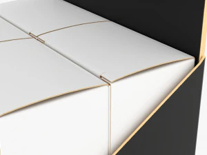 Paper Boxes With Tray Set 02 3D Model