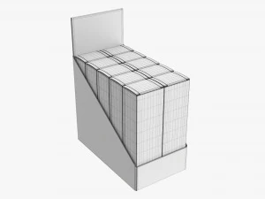 Paper Boxes With Tray Set 02 3D Model