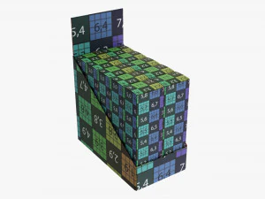 Paper Boxes With Tray Set 02 3D Model