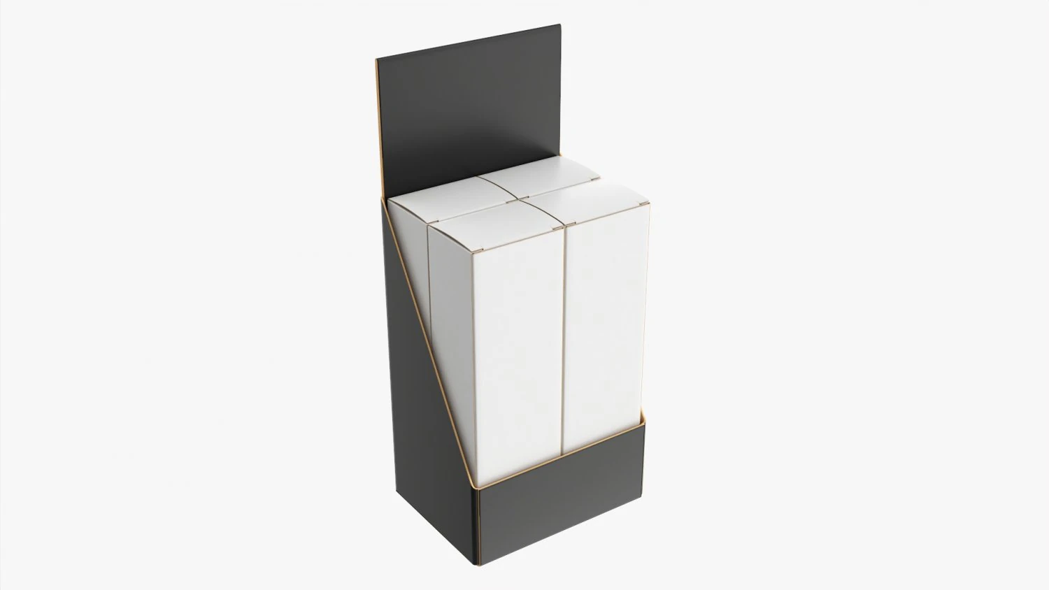 Paper Boxes With Tray Set 03 3D Model .c4d .max .obj .3ds .fbx .stl .blend