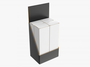 Paper Boxes With Tray Set 03 3D Model