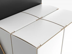 Paper Boxes With Tray Set 03 3D Model