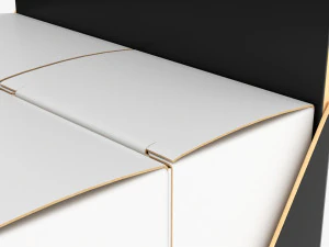 Paper Boxes With Tray Set 03 3D Model
