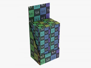 Paper Boxes With Tray Set 03 3D Model