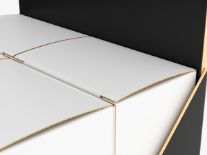Paper Boxes With Tray Set 04 3D Model