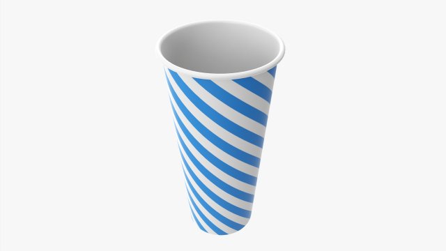 Paper Cold Cup 22 Oz 3D Model .c4d .max .obj .3ds .fbx .stl .blend 