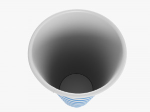 Paper Cold Cup 22 Oz With Paper Flat Lid Modelo 3D