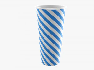 Paper Cold Cup 22 Oz With Translucent Flat Lid 3D Model