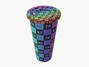 Paper Cold Cup 22 Oz With Translucent Flat Lid Modello 3D