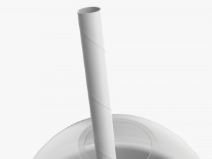 Paper Cold Cup 22 Oz With Translucent Solo Dome Lid 01 3D Модель