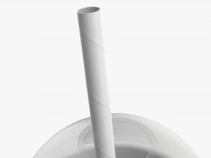 Paper Cold Cup 22 Oz With Translucent Solo Dome Lid 01 3D Model