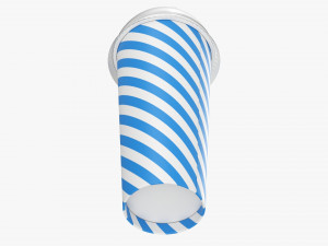 Paper Cold Cup 22 Oz With Translucent Solo Dome Lid 01 3D Модель