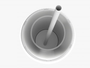 Paper Cold Cup 22 Oz With Translucent Solo Dome Lid 02 3D Модель