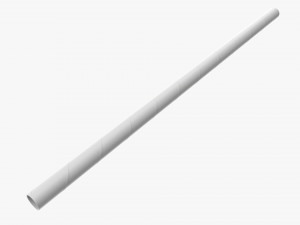 Paper Cold Cup Straw White 3D Model