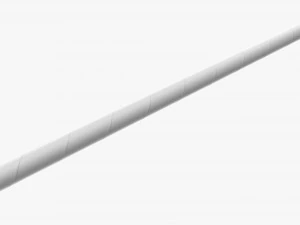 Paper Cold Cup Straw White 3D Model