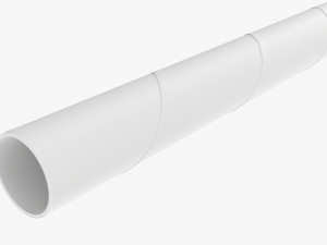 Paper Cold Cup Straw White 3Dモデル