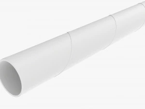 Paper Cold Cup Straw White 3D Model