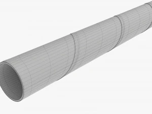 Paper Cold Cup Straw White 3D Model
