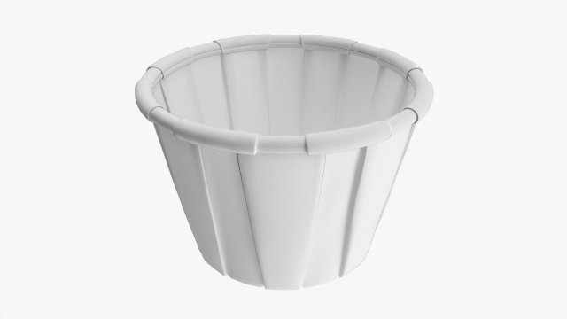 Paper Souffle Portion Cup 3D Modell .c4d .max .obj .3ds .fbx .stl .blend