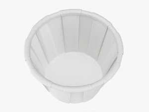 Portionsbecher f&uuml;r Souffl&eacute;s aus Papier 3D Modell