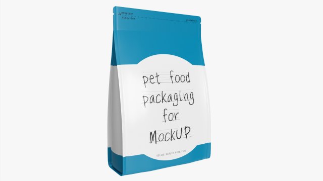 Pet Food Packaging 03 3D Model .c4d .max .obj .3ds .fbx .stl .blend 