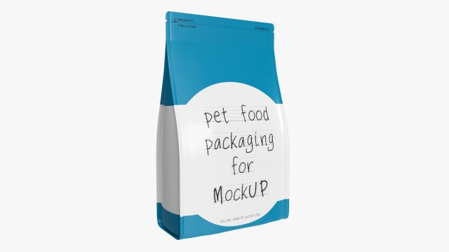 Pet Food Packaging 04 3D Model .c4d .max .obj .3ds .fbx .stl .blend 
