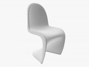 Cadeira de pl&aacute;stico empilh&aacute;vel Modelo 3D