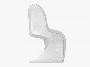 Cadeira de pl&aacute;stico empilh&aacute;vel Modelo 3D