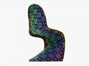 Cadeira de pl&aacute;stico empilh&aacute;vel Modelo 3D